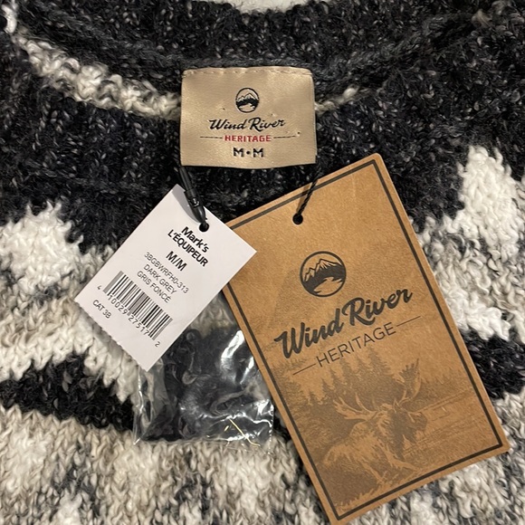 Wind River Sweater Size M Grey & White NWT - Picture 2 of 12